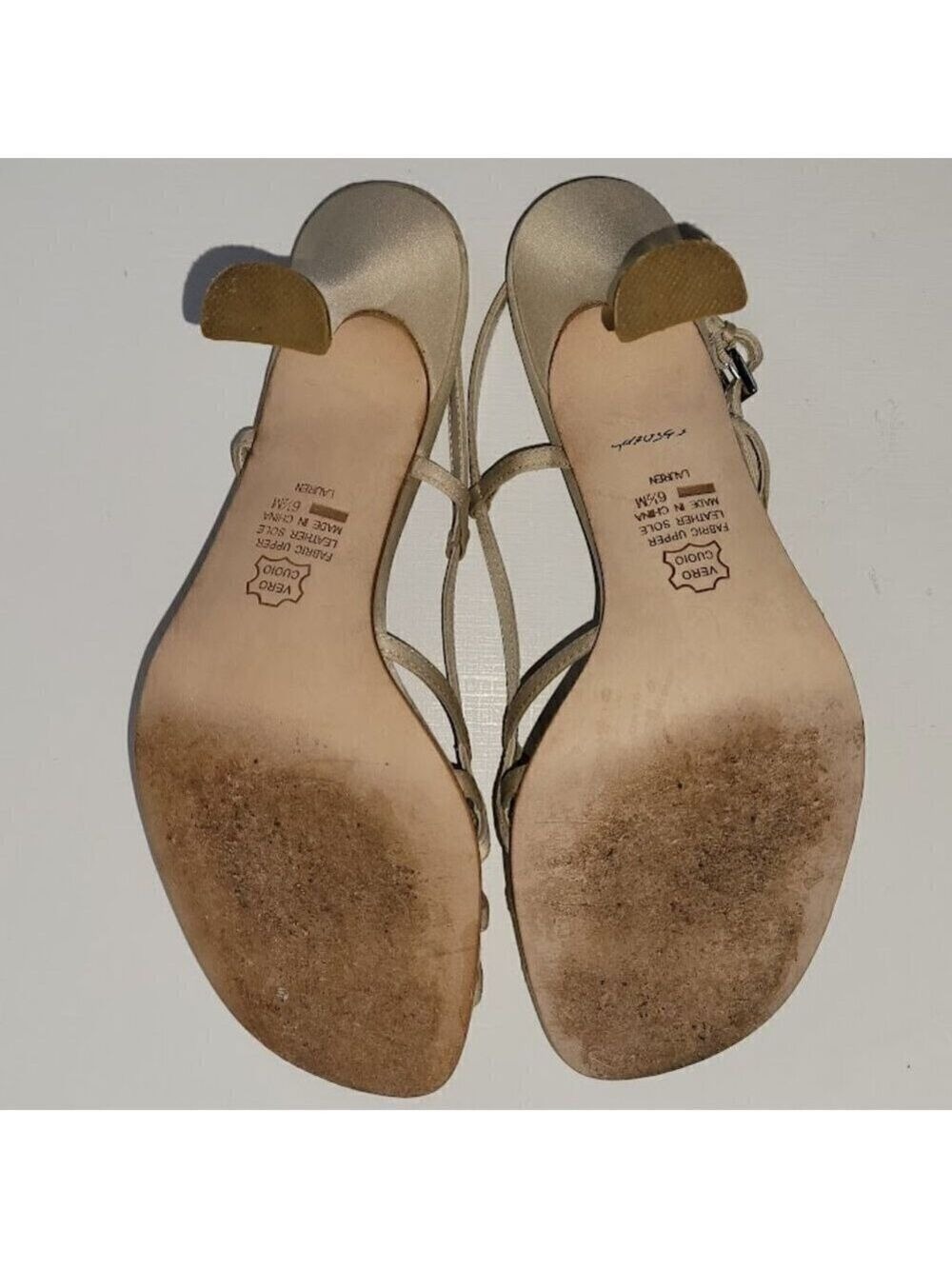 BP Nordstrom Lauren Strappy Sandal Ivory Beige Dressy Shoe Women's Size 6.5 - Picture 9 of 15